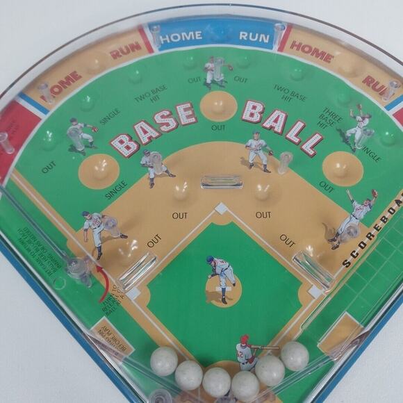 Vintage 2001 Schylling PLAY BALL Baseball Table Top Pinball‎ Game - Picture 3 of 4